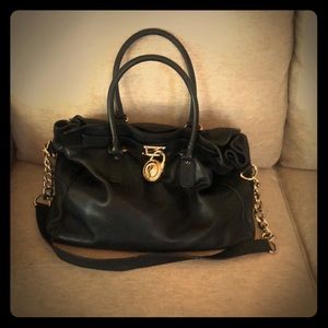 Michael Kors Hamilton Bag With Gold Accents